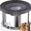 UPSKY 12L Dog Water Bowl No Spill Stainless Steel for Slow Drinking Gray | Large Capacity, Spill-proof, Non-slip Design, Durable, For Large Dogs, Messy Drinkers & Multi-pet Homes, Outdoor / Indoor