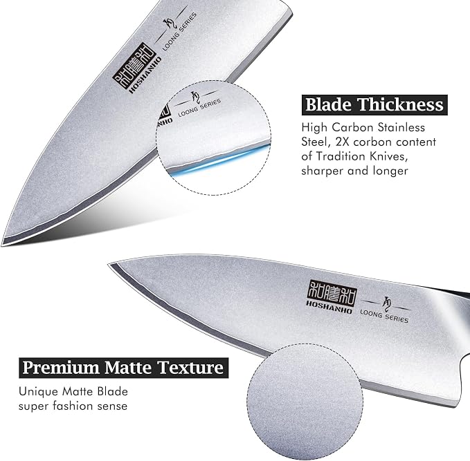 HOSHANHO 6" Kitchen Knife, Professional Japanese High-Class Chef's Knife | Japanese High Carbon Steel Non-slip Ultra Sharp Cooking Knives with Ergonomic Handle, Home Chefs & Gifting
