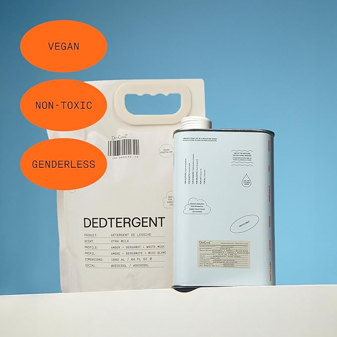 DedCool Liquid Laundry Detergent in 01 Taunt | Luxurious Scent | Stain-Removing Formula | Infused with Natural Essential Oils | Non-Toxic | Up to 120 Washes | 64 fl oz
