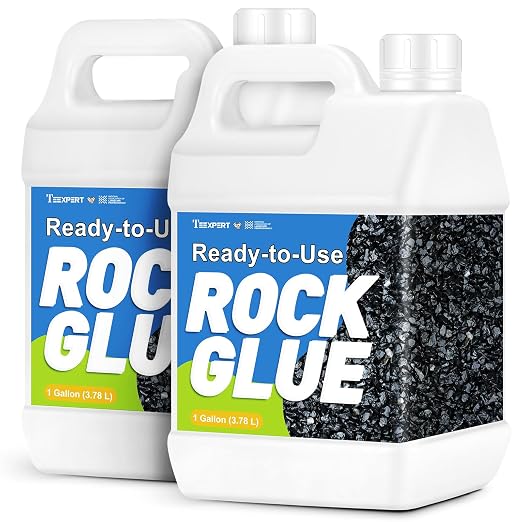 Teexpert Ready-to-Use Rock Glue for Landcaping - 2 Gallon Gravel Glue | No Mixing or Dilution Required, Strong Hold, Weather Resistant Against Rain and Wind, Water Permeable, Dries Clear Finish