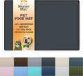 Neater Pet Brands Neater Mat Pet Mats for Food and Water, Cat & Dog Bowl Mat Waterproof Silicone, Feeding Tray, Dog Food Mats for Floors, Placemat w/Raised Edge for Under Bowls, 19” x 12”, Black