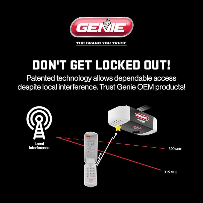 Genie Garage Door Opener Wireless Keyless Keypad - Safe & Secure Access - Compatible with All Genie Intellicode Garage Door Openers - Easy Entry into the Garage With a PIN - Model GK-R, White | Wireless Installation, Compatible with all Genie Intellico...