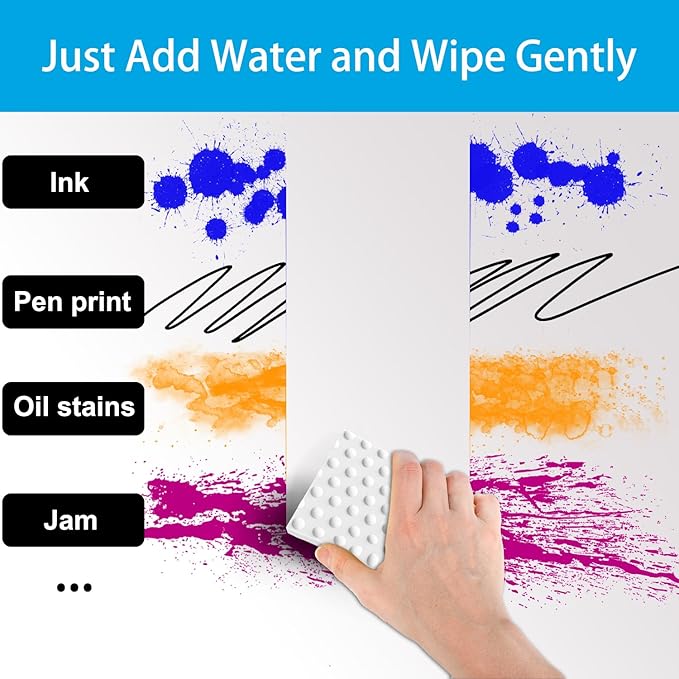 SmilinFit Magic Sponge Erasers, 100 Pack 2X Density Stronger Melamine Sponge Foam Pads, Multi-Functional Household Cleaning Cleaner for Kitchen, Bathroom, Bathtub, Sink, Wall Cleaner
