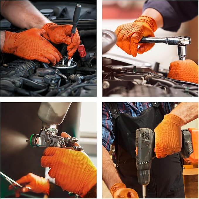 ANBOSON 10 Mil Heavy Duty Diamond Texture Nitrile Gloves, Medium, 1000 Ct | Bulk Supply for Businesses, Commercial Teams, Facilities & Professional Workplaces, Reduce Restocking & Operating Costs