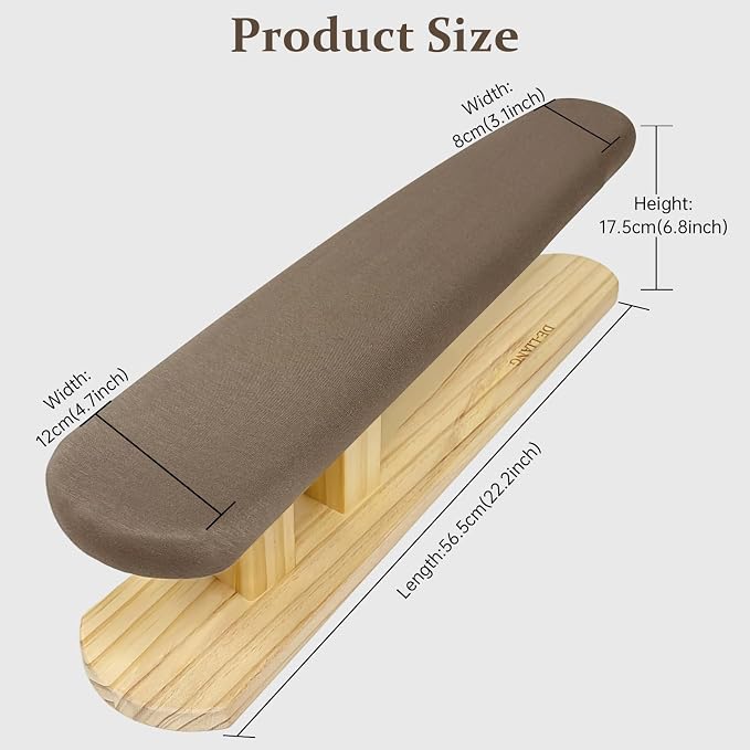 Sleeve Ironing Board for Sewing, Padded Chest & Sleeve Tailor Ironing Stool with Wooden Base, Sleeve Pressing Board for Household Tools, Tailor Dress Forms, Sewing and Tailoring Studio, Gray
