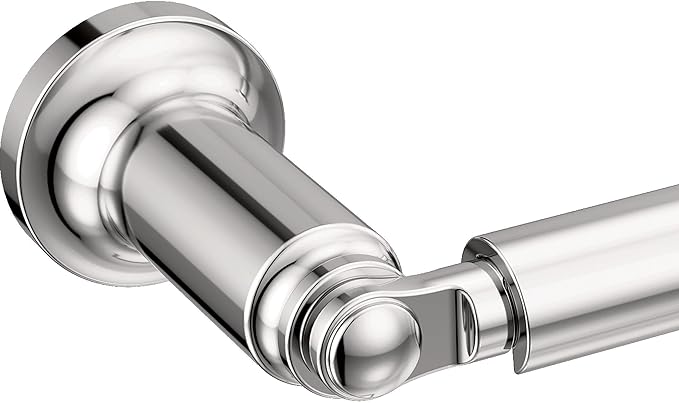 Delta Saylor (1-Pack) Toilet Paper Holder Polished Chrome Tissue Roll Holder for Bathroom Organization and Storage Pivoting Toilet Tissue Holder Wall Bathroom Accessories 73550
