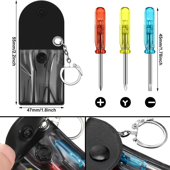 Jutom 336 Pcs Mini Tape Measure Keychain Bulk Mini Screwdriver Keychain Set Adult Tool Party Prize for Father's Men Gifts