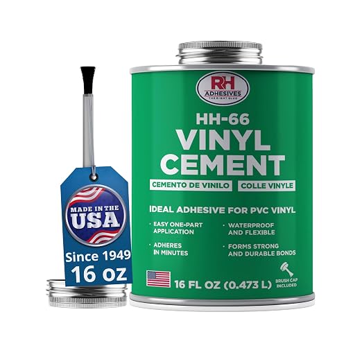 HH-66 Vinyl Cement 16 oz - Vinyl Adhesive, Cement Glue, Industrial Contact Cement for PVC & Vinyl Repair - Waterproof Flexible Vinyl Glue for Tarps, Pool Liners, Inflatables & Marine – RH Adhesives