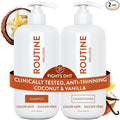 Routine Wellness Anti-Thinning Shampoo and Conditioner Set for Thinning Hair - Biotin DHT Blocker Women & Men - Color Safe Shampoo for Hair Loss & Healthier Hair - Coconut & Vanilla Set