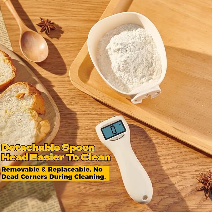 2026 New Electronic Digital Measuring Spoon, Electronic Measuring Cup Scale 800g / 0.1g High Precision with LCD Screen, Upgrade Display Electronic Measuring Spoon for Daily Meals (1 Set)
