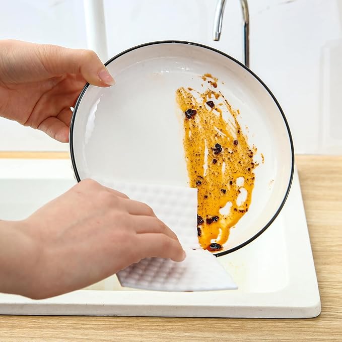 Magic Cleaning Sponges Eraser Sheets，White Melamine Sponge Wipes for Furniture, Kitchenware, Shoe