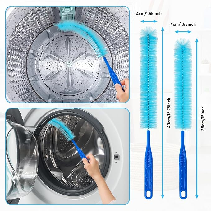 10Pcs Dryer Vent Cleaner Kit - Reusable Dryer Balls - Metal Lint Bin | Laundry Room Organization with Dryer Cleaning Kit & Dryer Lint Vacuum Attachment & Lint Trash Can & Washer Balls