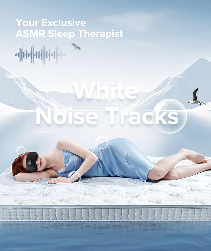 TOPOINT Sleep Mask with Bluetooth Headphones, 3D Eye Mask for Sleep Headphones with White Noise, Total Blackout, 5.4 Bluetooth, Timer, 15 Hours for Women Men, Travel, Meditation, Nap, CPAP Users