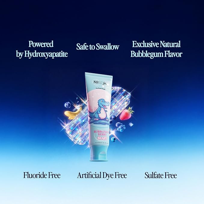 NOBS (No Bad Stuff) Toothpaste Tablets (1 Month) & NOBS Jr Bundle - Nano Hydroxyapatite, Fluoride Free, Eco & Travel Friendly - Remineralize with NHA