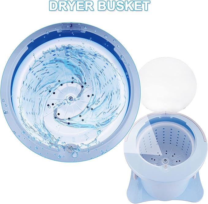 Manual Clothes Dryer Portable Mini Spinner Compact Spin Dryer Non electric Laundry Dryer for RV, Camping, School, Apartment, Dorm (Green)