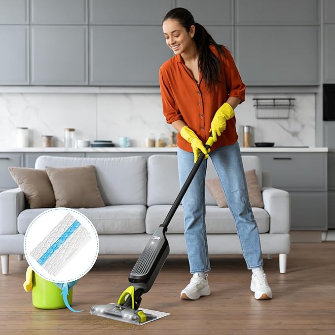 30 Pcs Disposable Mop Replacement Pads, Heavy Duty Cleaner Pad Refill Compatible with VM252 VM251 VM200 VM190 VC205 QM250 Models, Essential Household Vacuum Mops Replacement Accessories