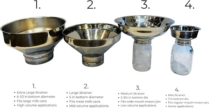 Medium Stainless Steel Strainer for Large Mouth Jars (Strainer Only)