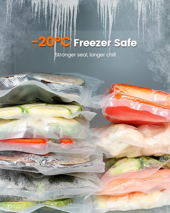 Portable Vacuum Sealer for Food, 10 Reusable Sealer Bags with 60kPa Powerful Handheld Vacuum Sealer Machine, Seal Meal Saver, Cordless Compact Food Sealer for Freezer, Microwave