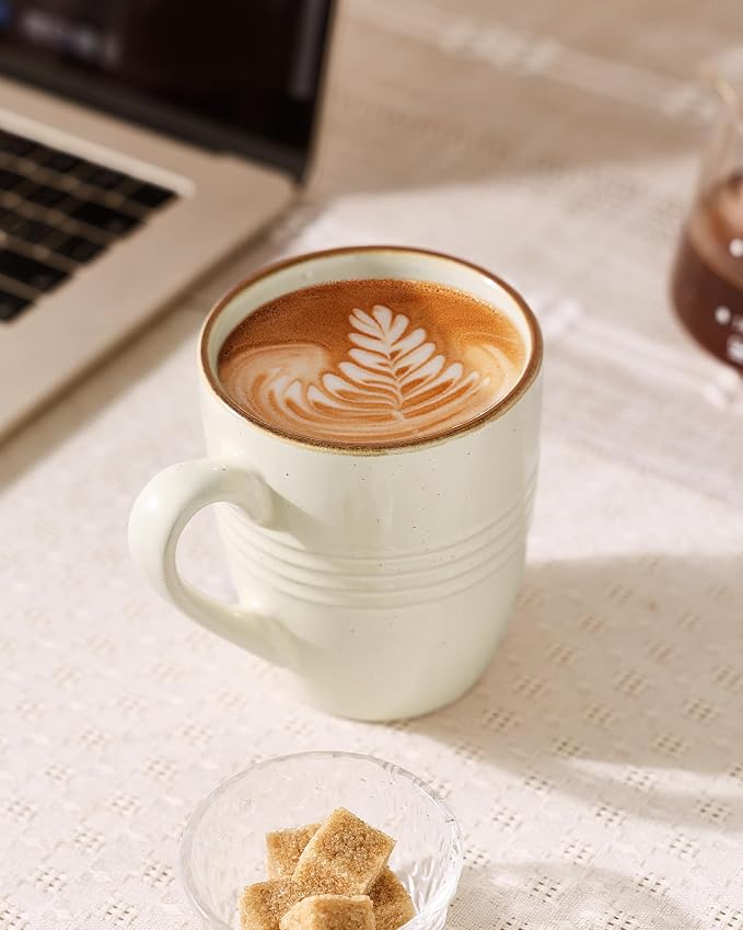 famiware Jupiter Coffee Mugs Set of 4, 13oz Coffee Mug, Microwave and Dishwasher Safe, Coffee Cups with Handle for Coffee, Tea, Cocoa, Milk, Multi-color