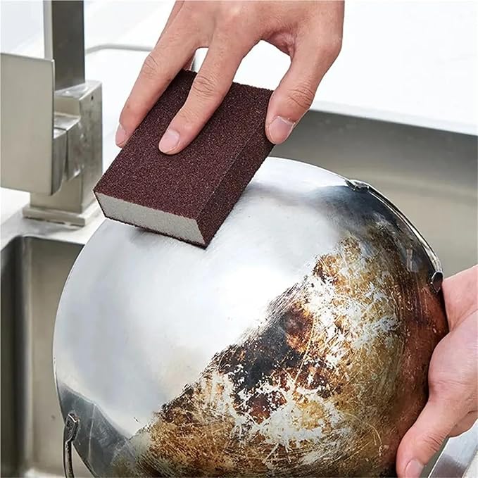 Carborundum Sponge 30pcs Magic Erasers Carborundum Removing Rust Cleaning Sponge Brush Kitchen Pot Dish Rust Removal