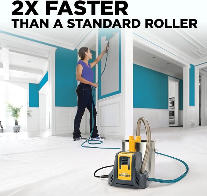 Wagner Spraytech 2461319 PowerFlow EZ Roller, Multi-Room Electric Powered Direct Feed Paint Roller, Great for Large and Multi-Room Painting Projects