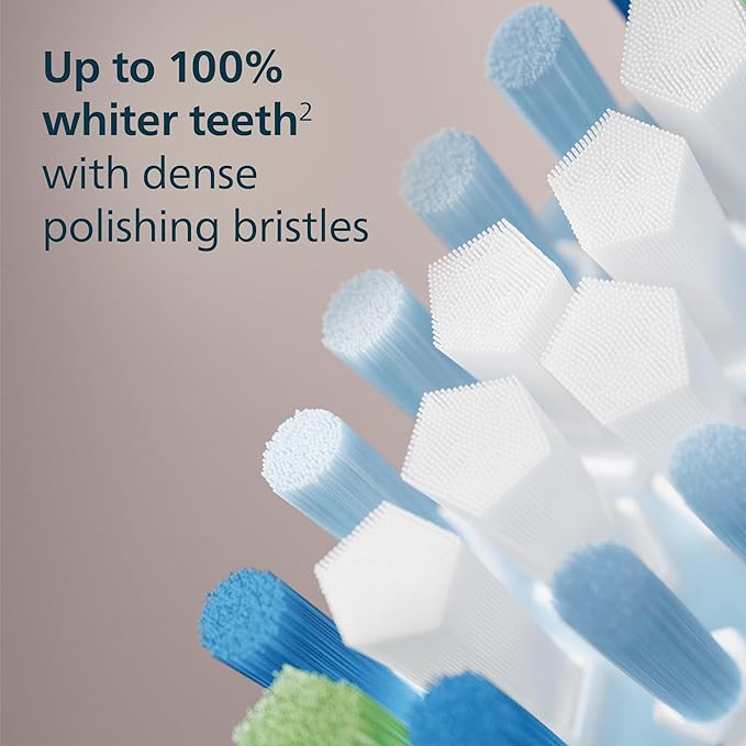 Philips Sonicare C3 Two-in-One - Genuine Replacement Electric Toothbrush Heads, White, 2 Pack, HX9042/65