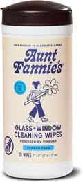 Aunt Fannie's Glass & Window Cleaning Wipes, Natural Streak-Free Glass Cleaner, 35 Count (Pack of 1)