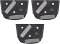 Grinding Shoes 3Pcs 30 Grit Polishing Shoes Block Tool with 2 Teeth 6mm Bore Thread for Concrete Paint Floor Grinding and Polishing