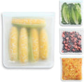 (re) zip Gallon Reusable Storage Bags, BPA-Free, Leakproof, Food-Grade 100% Food-Safe PEVA, for Food Storage and Freezer Use, Holds 16 cups | 128 fl oz, 4-Pack (Clear)