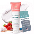 Hydroxyapatite Toothpaste, Whitening, Fluoride Free, Strawberry, 4 Oz | Wellnesse Kids, Toddlers or Children, SLS Free, Xylitol Formula, Gentle Enamel Care, Fresh Breath and Daily Brushing Habits