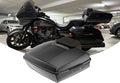 Advanblack 2025 RG Tour Trunk Pack Raven Fade Chopped Tour Trunk Pack Backrest Pad for '97-'25 Harley Touring Road King Street Glide Electra Glide CVO models