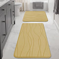 YIHOUSE Bathroom Rugs Set 2 Piece, Memory Foam Bath Mat Beige | 17x24& 20x32, Ultra Soft, Absorbent, Non-Slip, Machine Washable, for Bathroom, Sink and Toilet