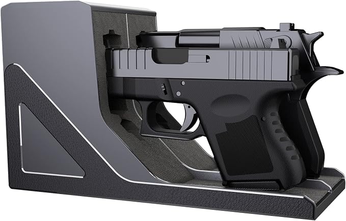 Pistol Rack Universal Protective Handgun Storage,Handgun Rack for Gun Safe Gun Cabinet Storage, Gun Magazine Holder, 1 Gun Holder 3 Mag Slots Fit Most Pistols