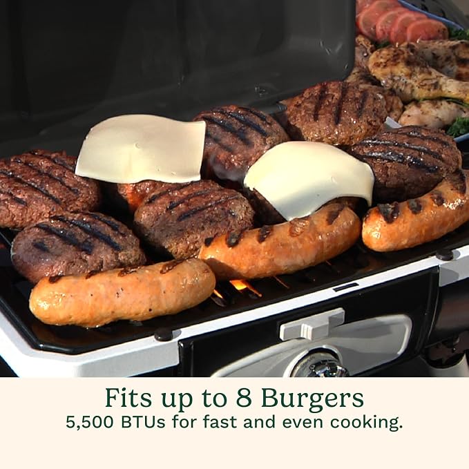 Cuisinart Gas Grill, Petite Gourmet, Foldable Design with Handle, 5,500 BTU