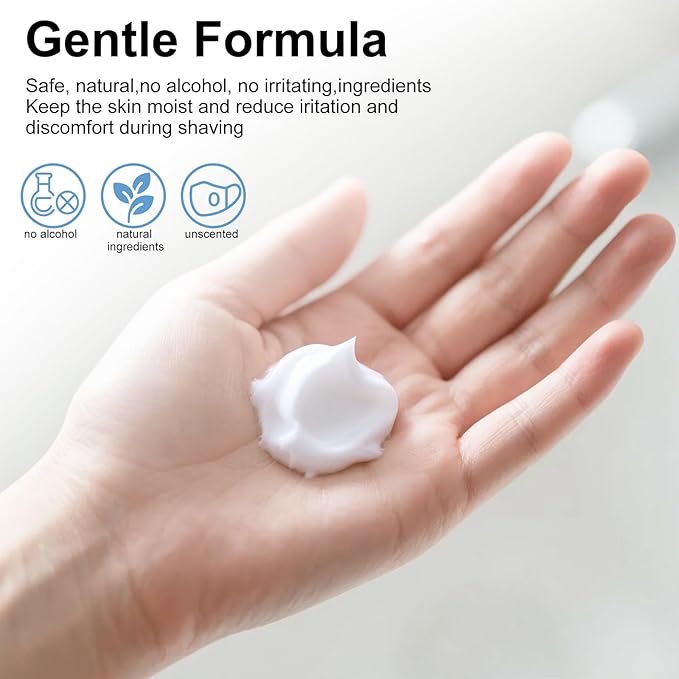 Travel Shaving Cream Bulk for Men 8ml/0.28fl oz,Disposable Shaving Cream in Bulk Individual Travel Shave Cream for Hotel Homeless Charity Home Nursing(Unscented,Pack of 200)