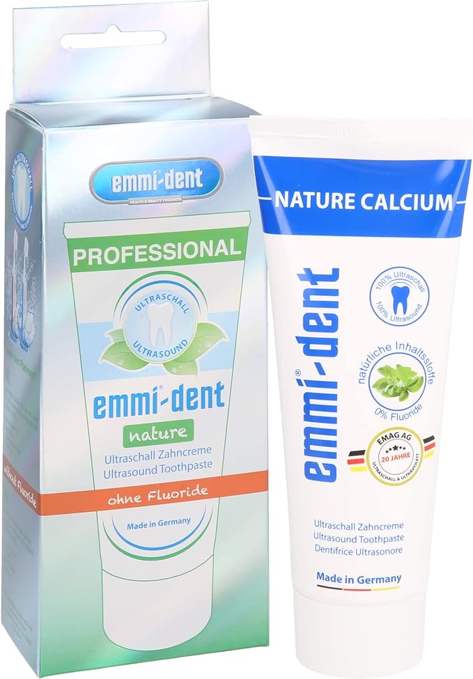 Emmi-dent Ultrasonic Toothpaste with Nano-Bubbles (Nature with Calcium, 1 Pack)