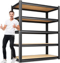 71" H x 35" W Garage Shelving, 5-Tier Adjustable Metal Storage Shelves, Utility Steel Storage Rack for Garage, Warehouse, Pantry, Basement, Industrial & Workshop Organization,15.7" D