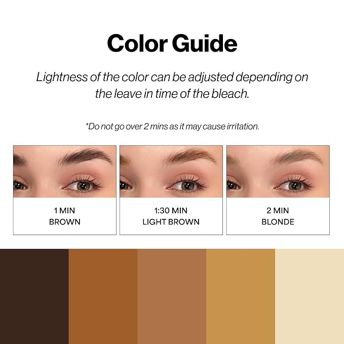 ENTROPY Eyebrow Bleach Kit – At-Home Eyebrow Lightener with Ammonia-Free Formula, Includes Powder Packs, Cream & Applicator Brush | Up to 6 Uses | Fast Brow Lightening