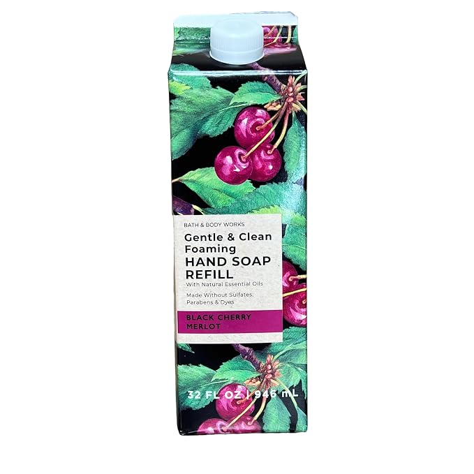 Bath & Body Works Black Cherry Merlot Refill Gentle & Clean Foaming Hand Soap, 32 fl. oz. (Black Cherry Merlot)