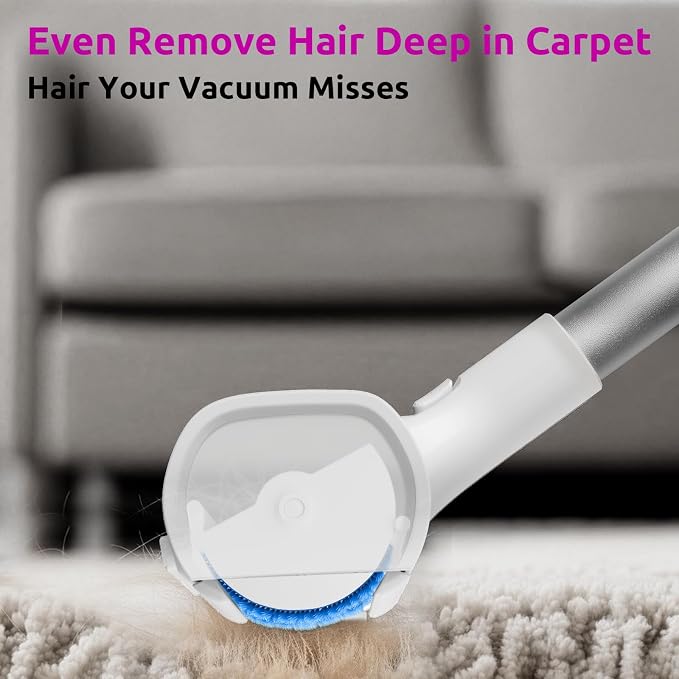 ACE2ACE A3 Pro Carpet Roller for Pet Hair, Carpet Pet Hair Removal Tool | Reusable Large Lint Rollers, 5 Feet Long Handle No Bending No Kneeling, Cat Dog Hair Remover for Carpet, Rugs, Mats, Magenta