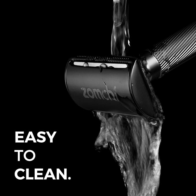 Double Edge Safety Razor with Stand, Version 2.0 Includes 10 Blades | Modern matte black finish with a sleek appearance that helps reduce visible fingerprints.