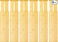 VaeFae 6 Pack Bamboo Drawer Dividers, 4" High Adjustable 16.6" - 21.8" Clothes Drawer Organizers, Expandable Separators for Bedroom/Bathroom/Kitchen/Office Storage