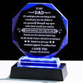Movdyka Gifts for Dad Christmas, Crystal Keepsakes with LED Base, Birthday Gift Ideas to My Dads from Daughter Son Best Presents for Father on Valentine's Day Thanksgiving Fathers Day