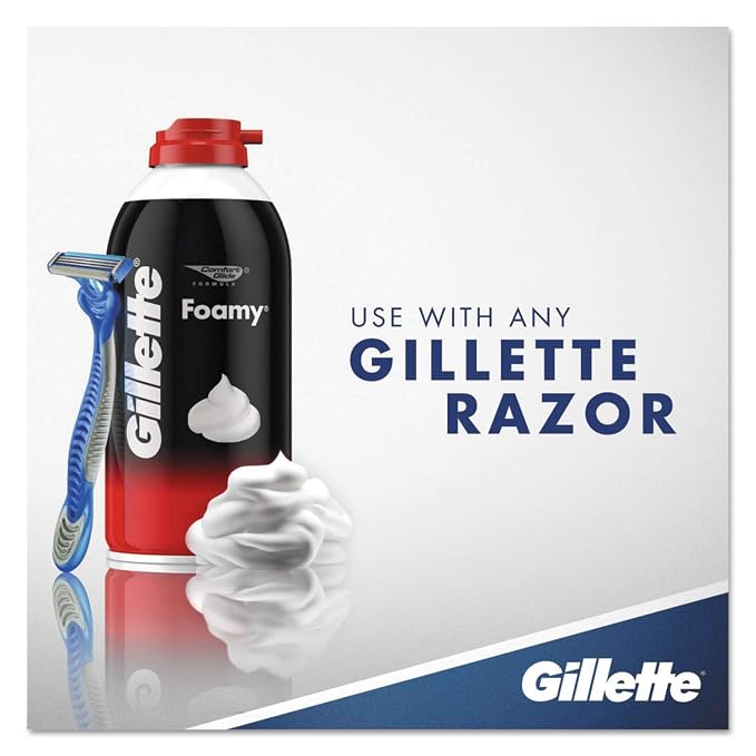 Gillette 14501 Foamy Shave Cream, Original Scent, 2 oz Aerosol, 48/Carton
