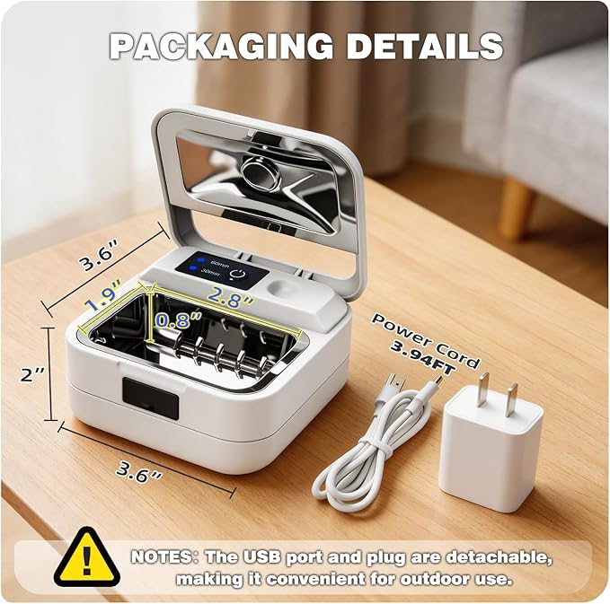 Hearing Aid Dryer Dehumidifier, Automatic Shut-Off Dryer Box Drying Box for Hearing Aids, Portable Fast Drying Dehumidifier for Hearing Aids, Earbuds, AirPods, Amplifiers