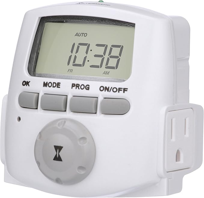 Intermatic DT620 Heavy Duty Indoor Digital Plug-inTimer - Full 7-Day Programming Options - Timer for Lighting, Fans & Small Appliances