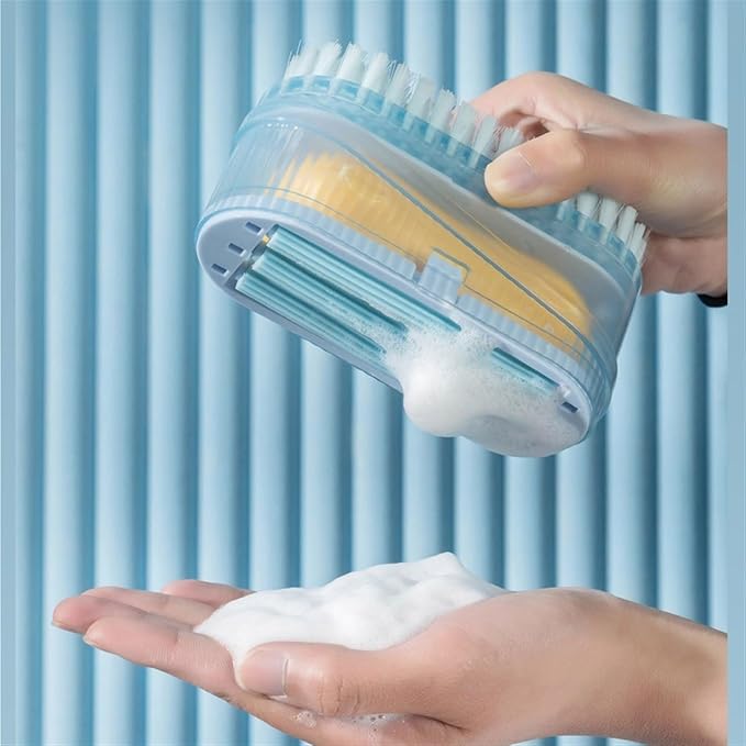 Soap Holder Soap Lathering Box with Roller Laundry Brush No Hand Scrub Multi Functional Drainer Organiser for Bathroom & Kitchen