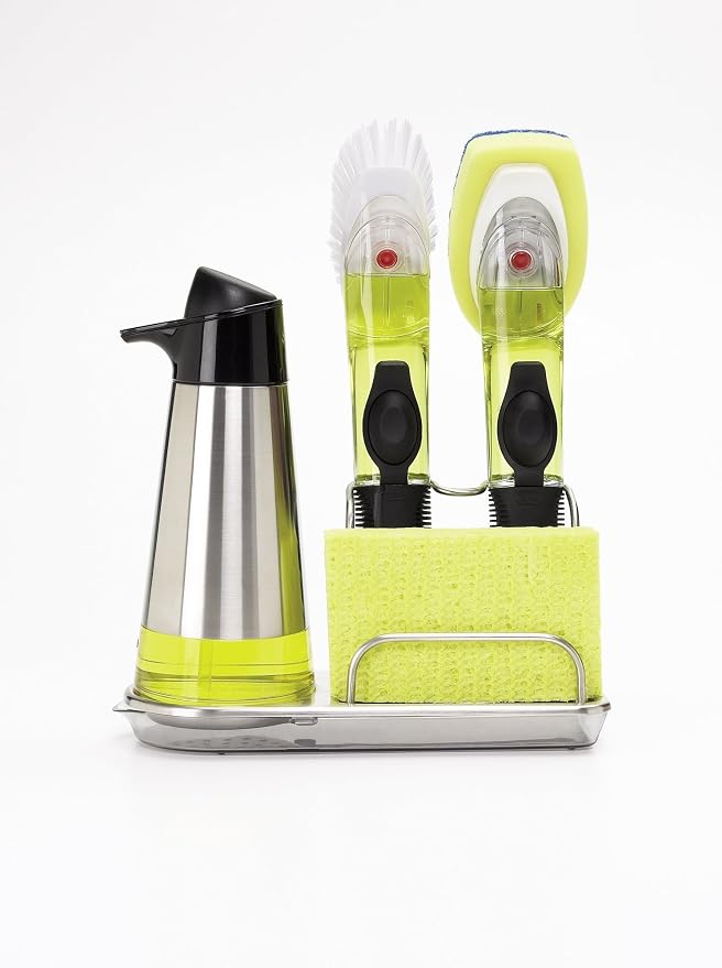 OXO Good Grips Stainless Steel Soap Dispenser & Stainless Steel-Sink Caddy