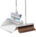 SDSM Broom with Dustpan Combo Set, 3 in 1 Multifunctional Broom and Dustpan with 43" Long Handle, Concealed Lint Roller, for Clean Home Kitchen Bathroom Office, Indoor Outdoor Floor