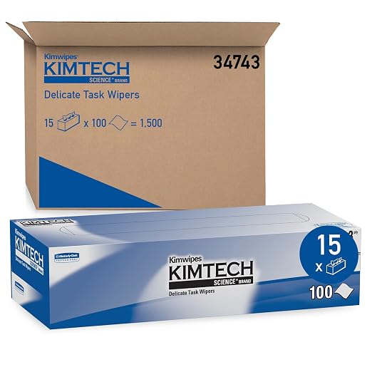 Kimtech™ Science Kimwipes Delicate Task Wipers (34743), White, 3-Ply, 15 Pop-Up Boxes / Case, 100 Sheets / Box, 1,500 Sheets / Case